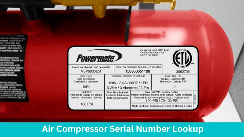 Air Compressor Serial Number Lookup